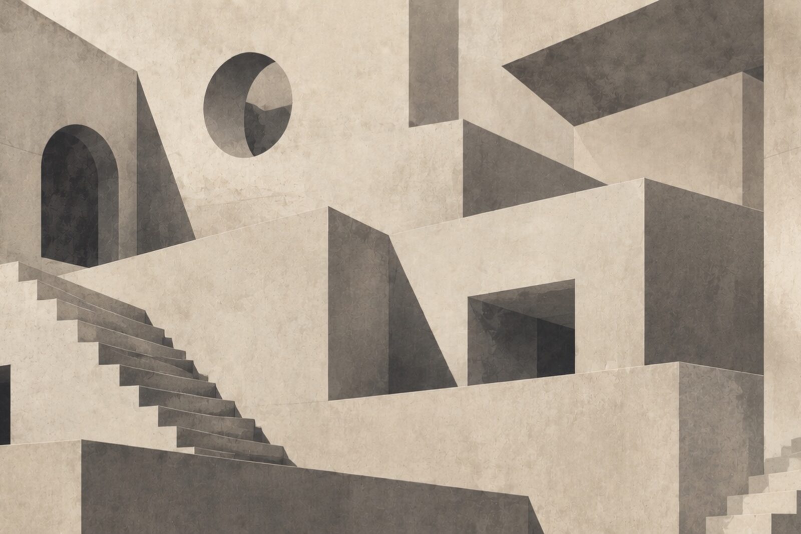 Mise en situation - Architecture Brutaliste (vue 01)