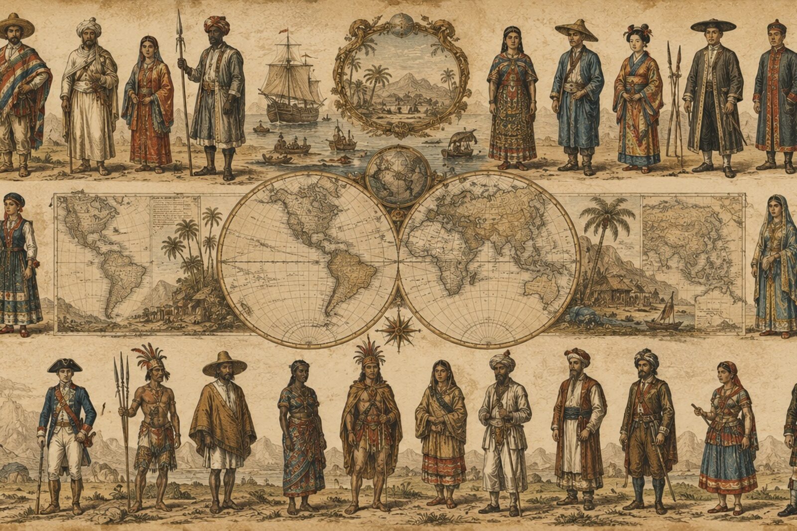 Mise en situation - Atlas des peuples et costumes (vue 01)