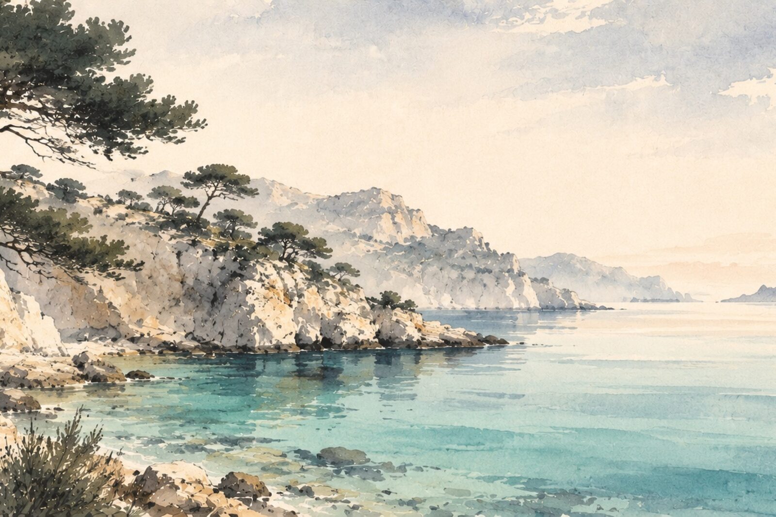 Mise en situation — Calanque à l'encre (vue 01)