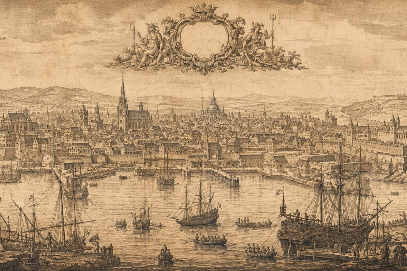 Mise en situation - Cité portuaire ancienne (vue 01)