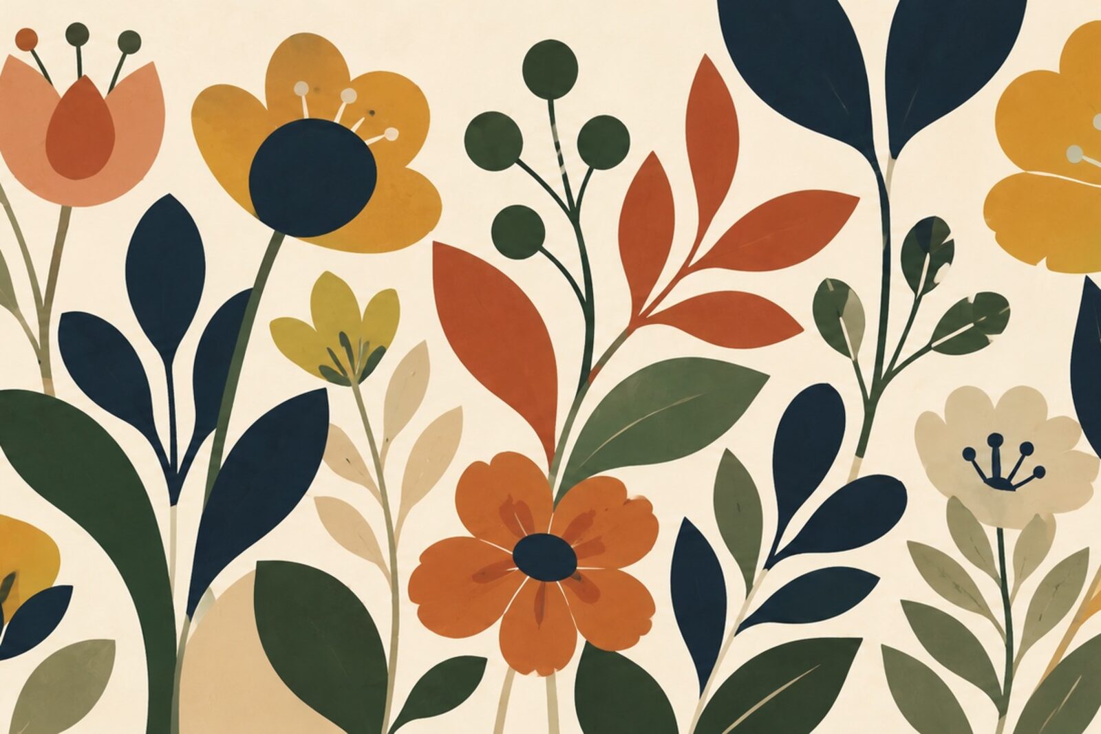 Mise en situation - Floraison graphique en aplats (vue 01)