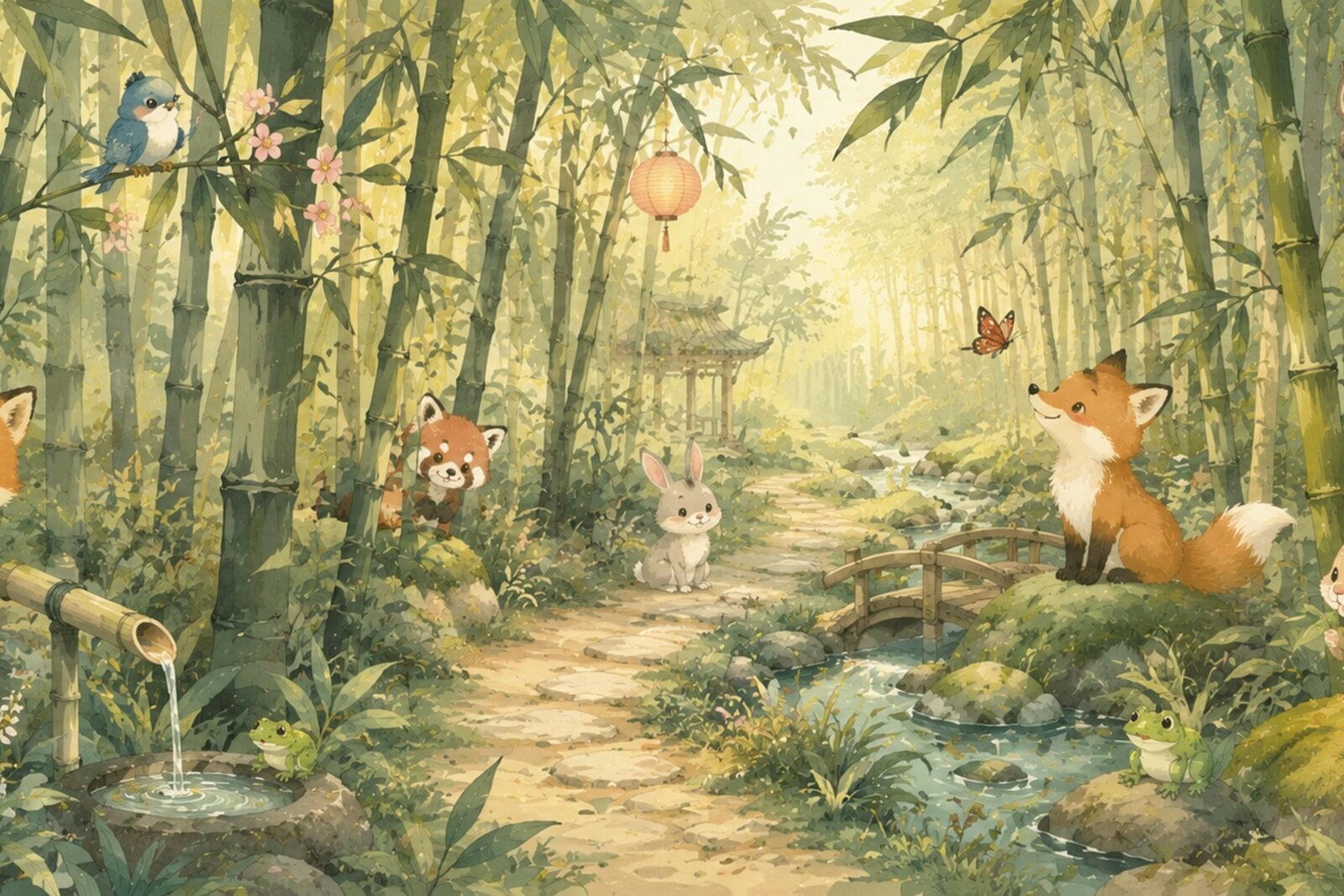 Mise en situation — Forêt de bambous enchantée (vue 01)