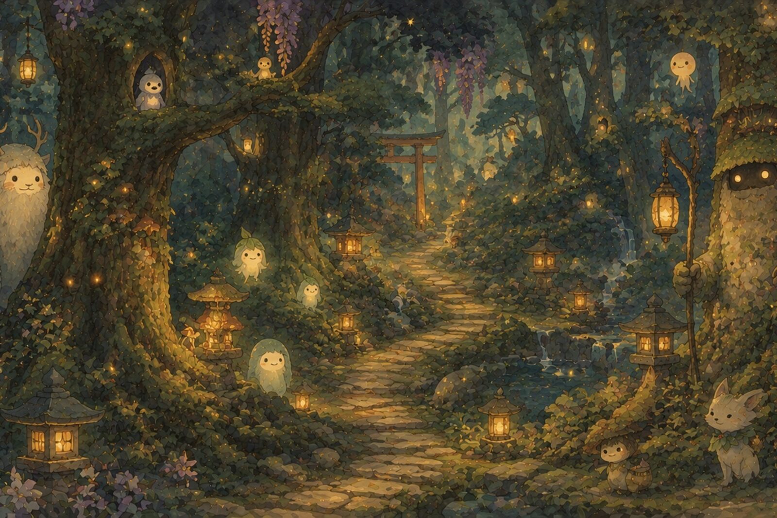 Mise en situation — Forêt des esprits bienveillants (vue 01)
