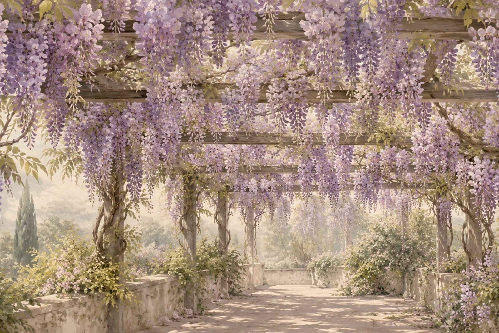 Mise en situation - Glycine en cascade (vue 01)