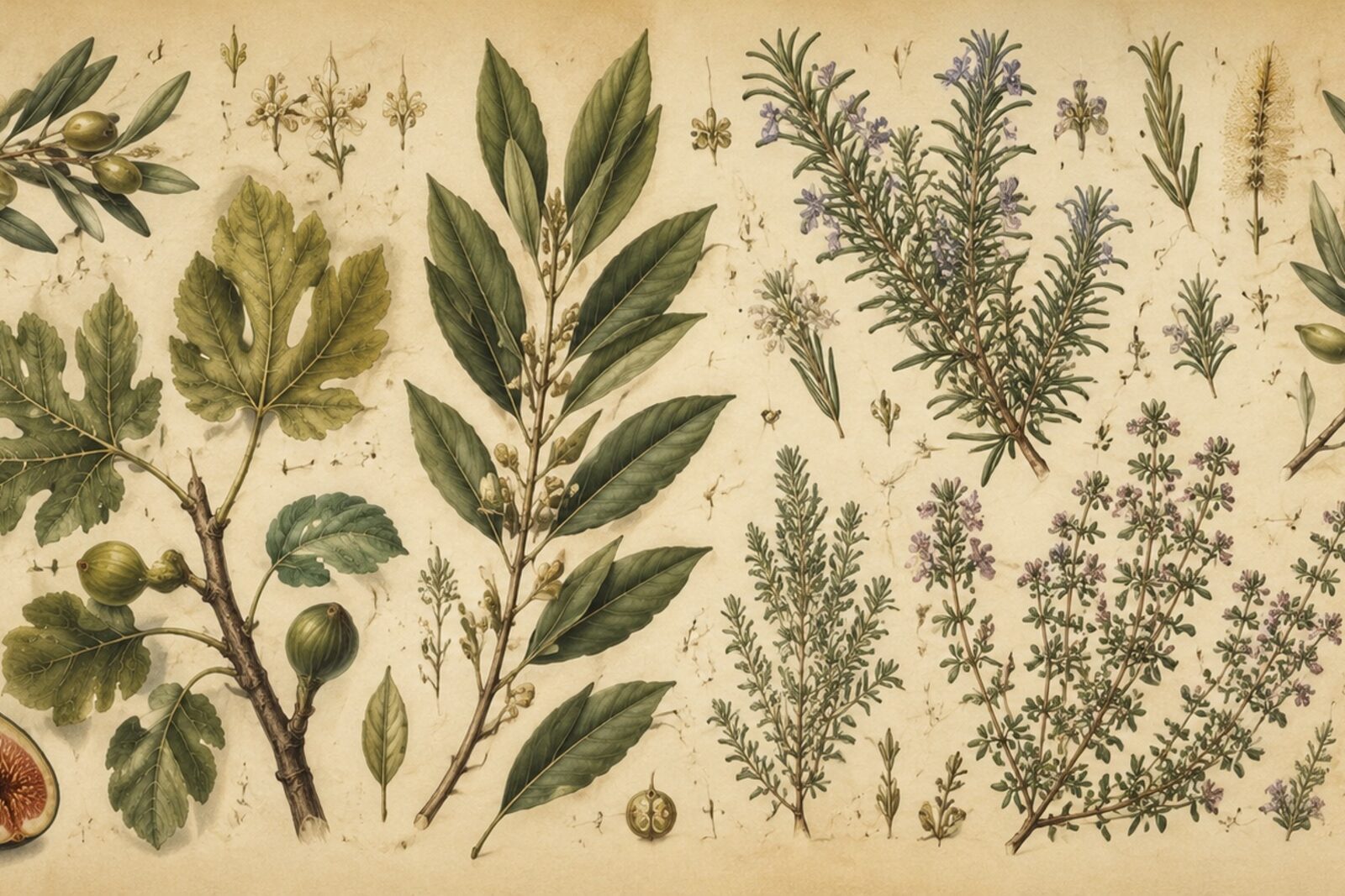 Mise en situation - Herbier de plantes méditerranéennes (vue 01)