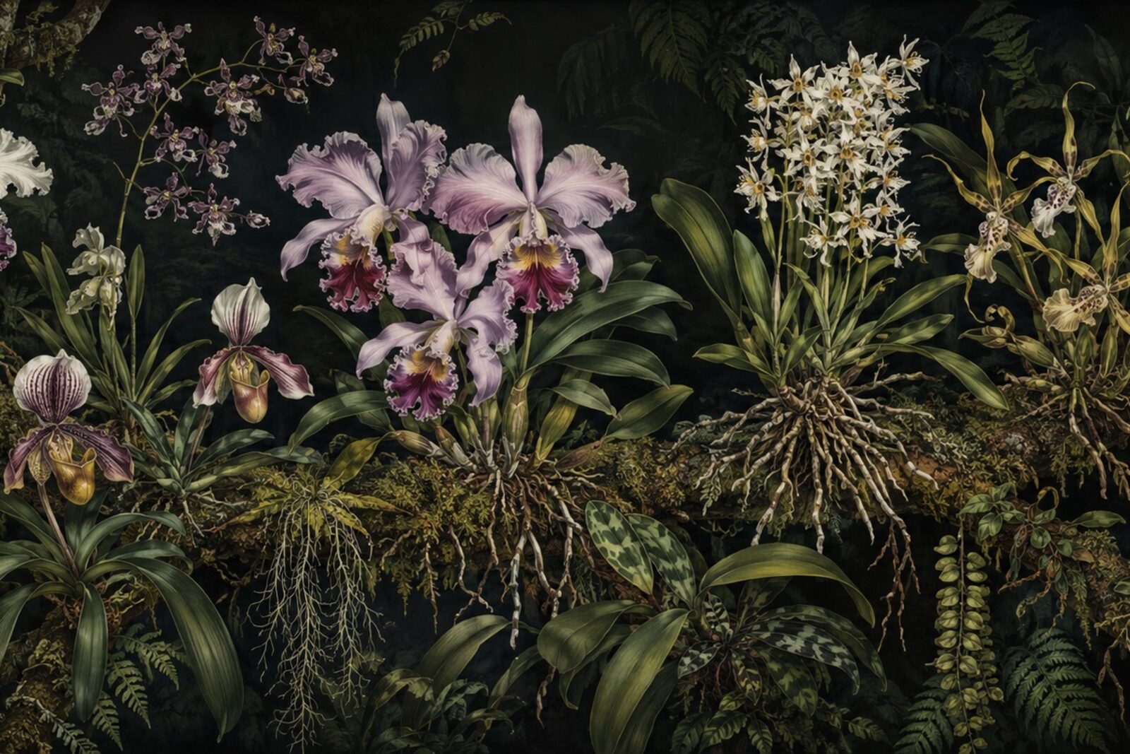 Mise en situation - Orchidées épiphytes (vue 01)