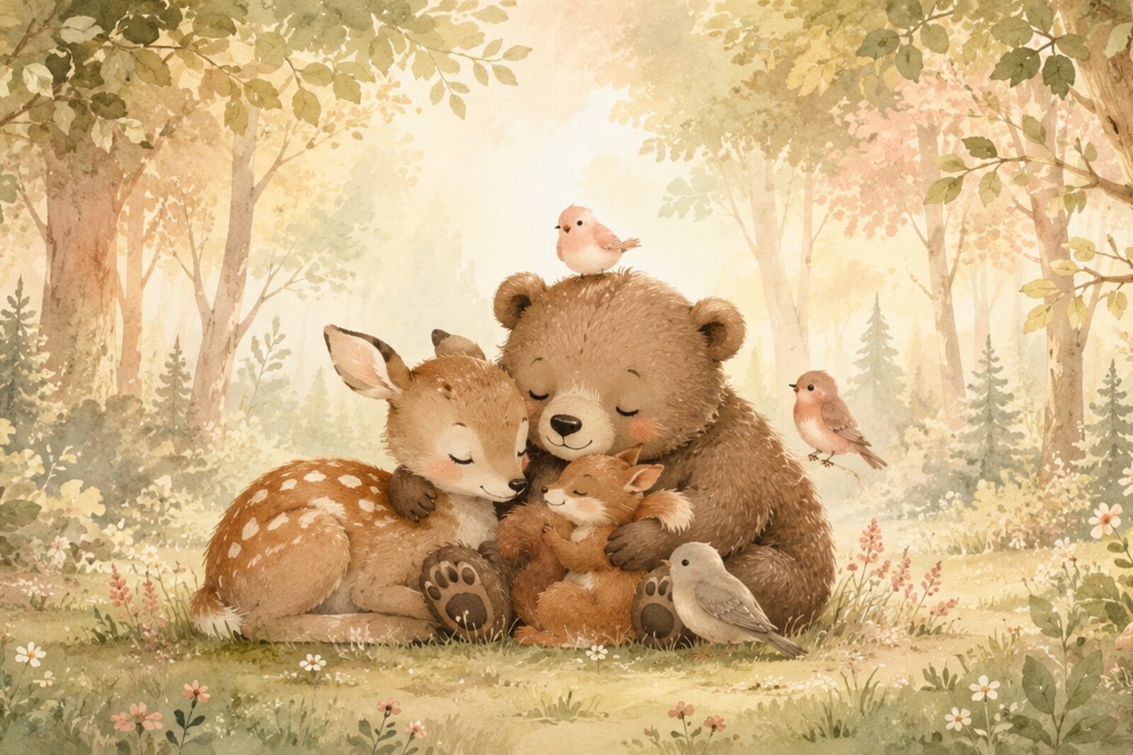 Mise en situation - Petit ours et ses amis de la forêt (vue 01)