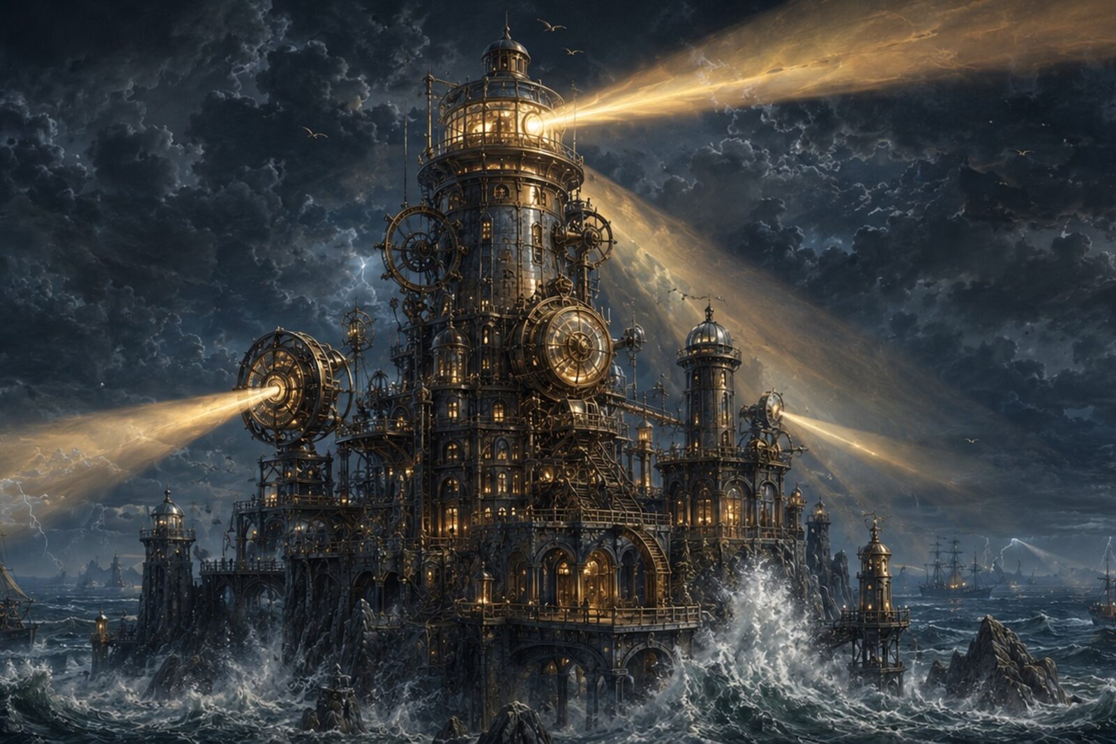 Mise en situation - Phare-machine gardien des mers (vue 01)