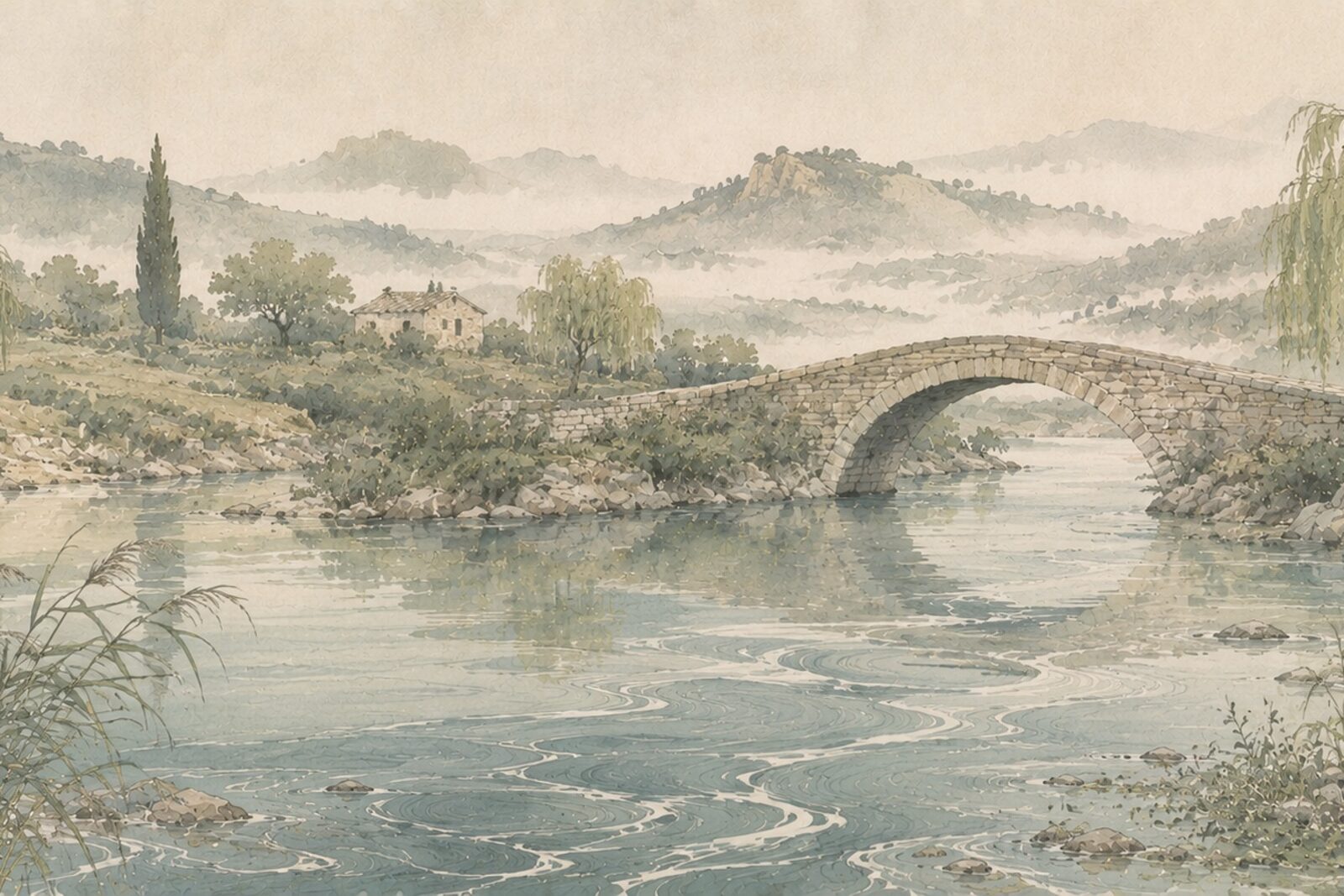 Mise en situation — Pont en dos d'âne (vue 01)