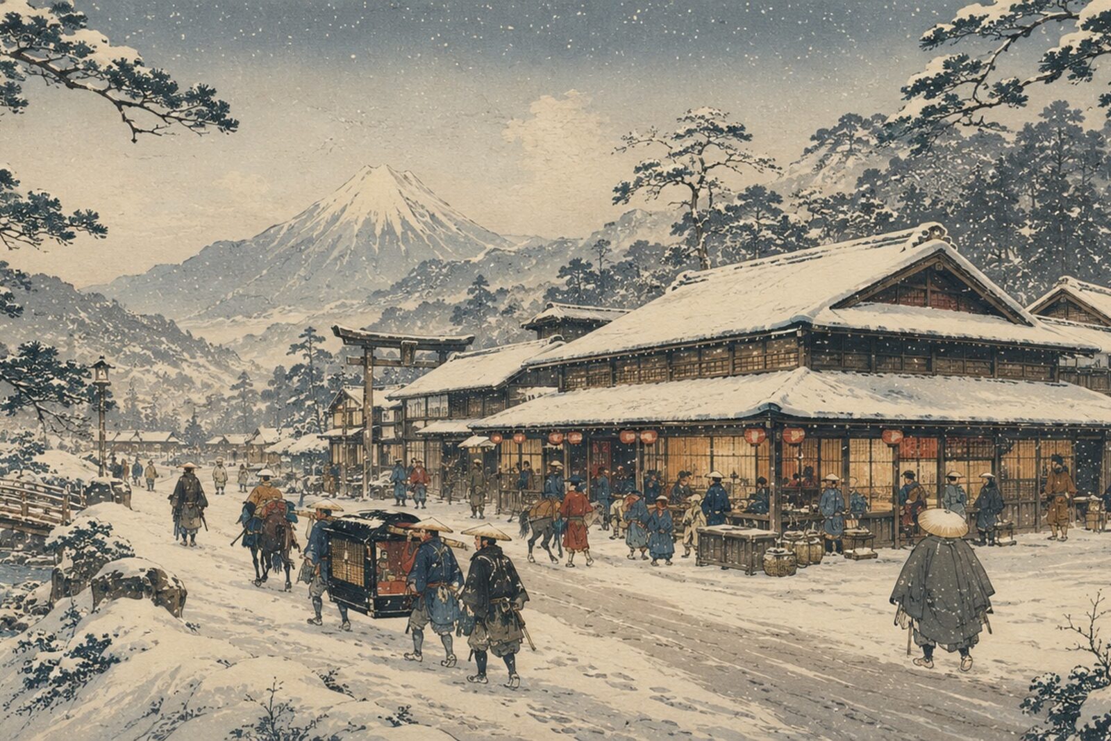 Mise en situation — Relais sous la neige (vue 01)