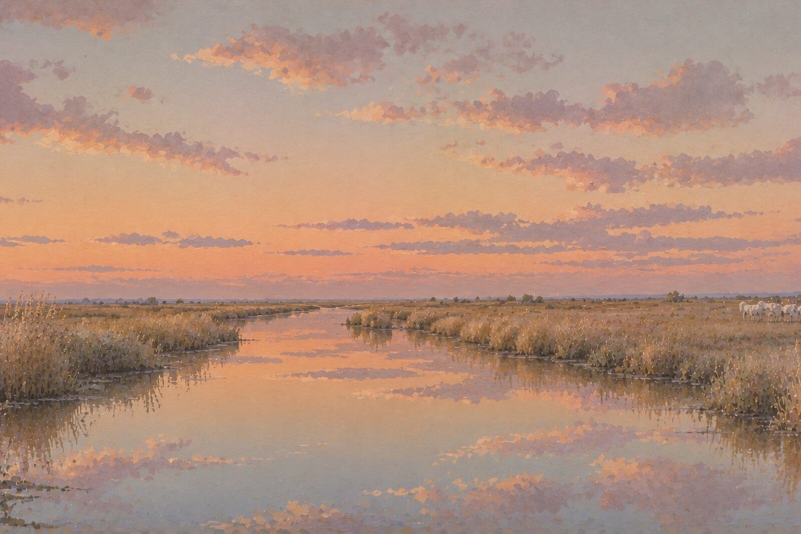 Mise en situation - Roubine et roseaux de Camargue (vue 01)