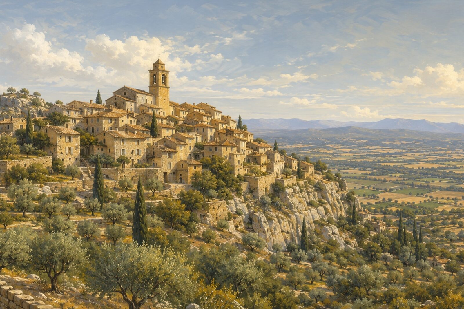 Mise en situation - Village perché des Alpilles (vue 01)