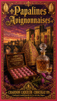 Affiche vintage confiserie - Papalines Avignonnaises