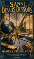 Affiche vintage Jules Verne - Sans Dessus Dessous