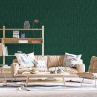 Papier Peint Arabesque Volutea Vert Sapin