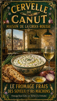 Affiche vintage Lyon - Cervelle de Canut - Maison de la Croix-Rousse