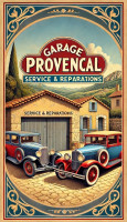 Affiche vintage Provence - Garage Provençal - Service et Réparations Vintage