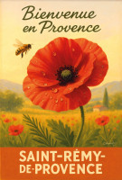 Affiche vintage botanique - Matin rouge - Coquelicot en Provence