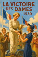 Affiche vintage sport - La victoire des dames 1939