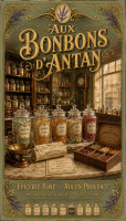Affiche vintage confiserie - Aux Bonbons d’Antan