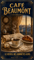 Affiche vintage café - Café Beaumont