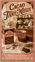 Affiche vintage chocolat - Cacao Tant-Mieux