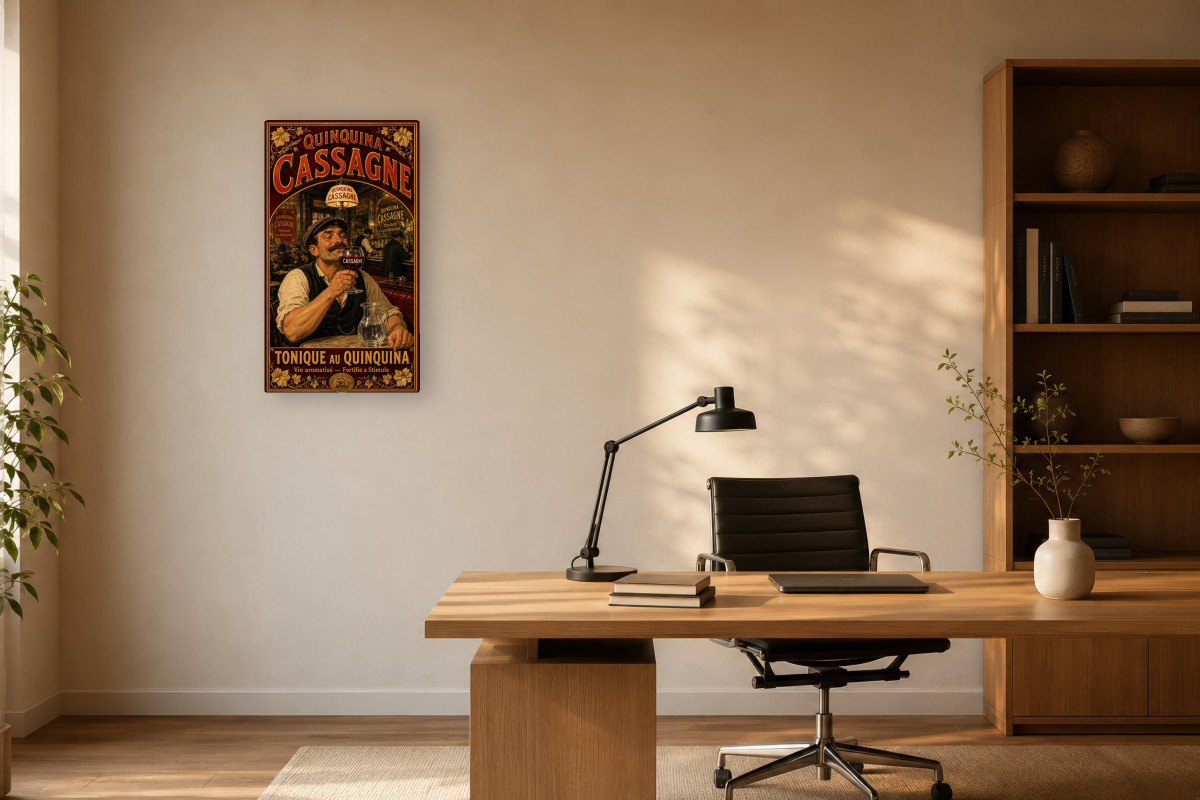 V03-13, Affiche vintage apéritif - Quinquina Cassagne - Tonique au Quinquina