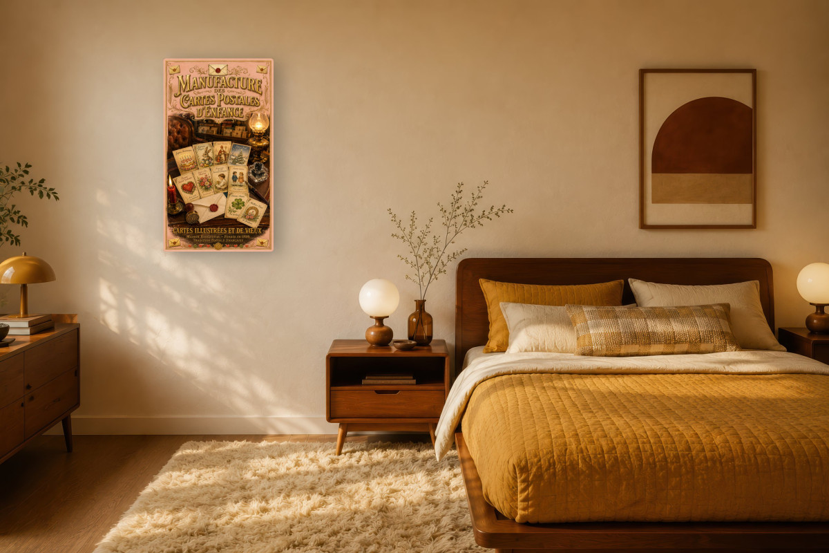 V03-15, Affiche vintage imagerie ancienne - Manufacture des Cartes Postales d’Enfance