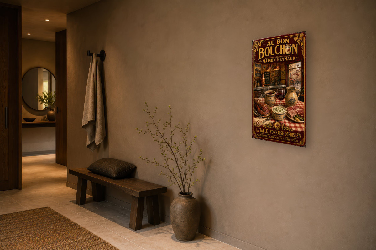 V03-16, Affiche vintage Lyon - Au Bon Bouchon - Maison Reynaud