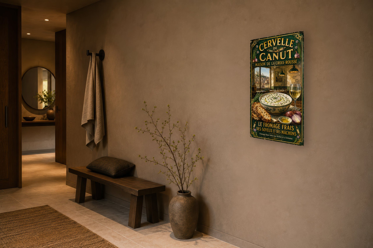 V03-16, Affiche vintage Lyon - Cervelle de Canut - Maison de la Croix-Rousse