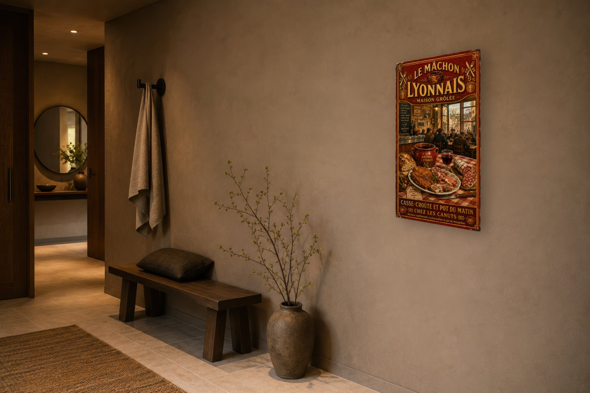 V03-16, Affiche vintage Lyon - Le Mâchon Lyonnais - Maison Grôlée