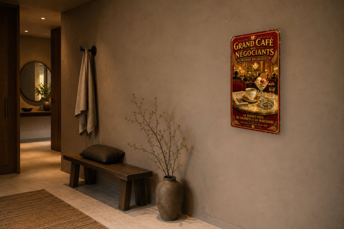 V03-16, Affiche vintage Lyon - Grand Café des Négociants - Maison Bellecour