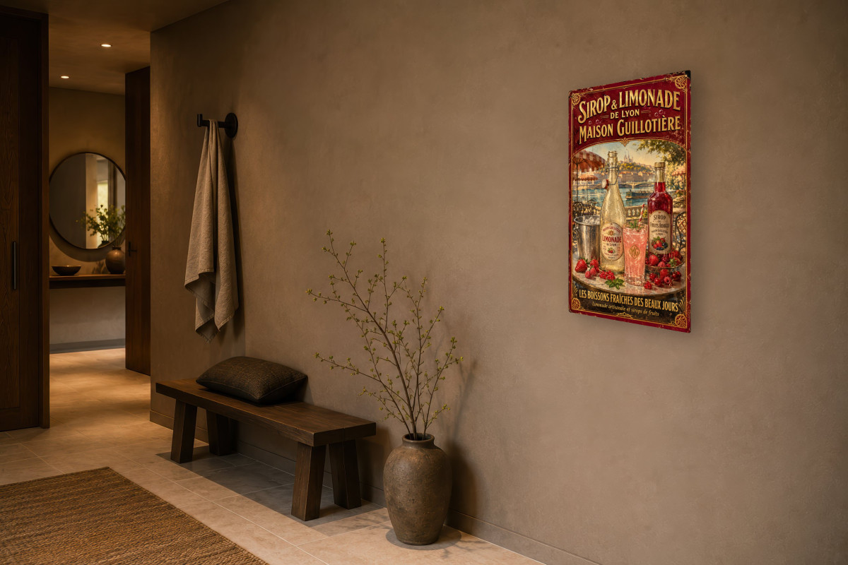 V03-16, Affiche vintage Lyon - Sirop & Limonade de Lyon - Maison Guillotière