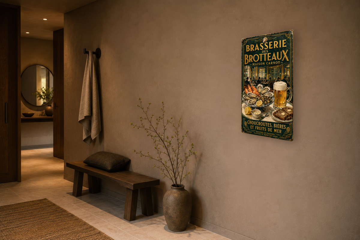 V03-16, Affiche vintage Lyon - Brasserie des Brotteaux - Maison Carnot