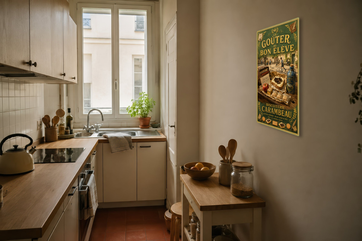 V04-04, Affiche vintage goûter - Le Goûter du Bon Élève