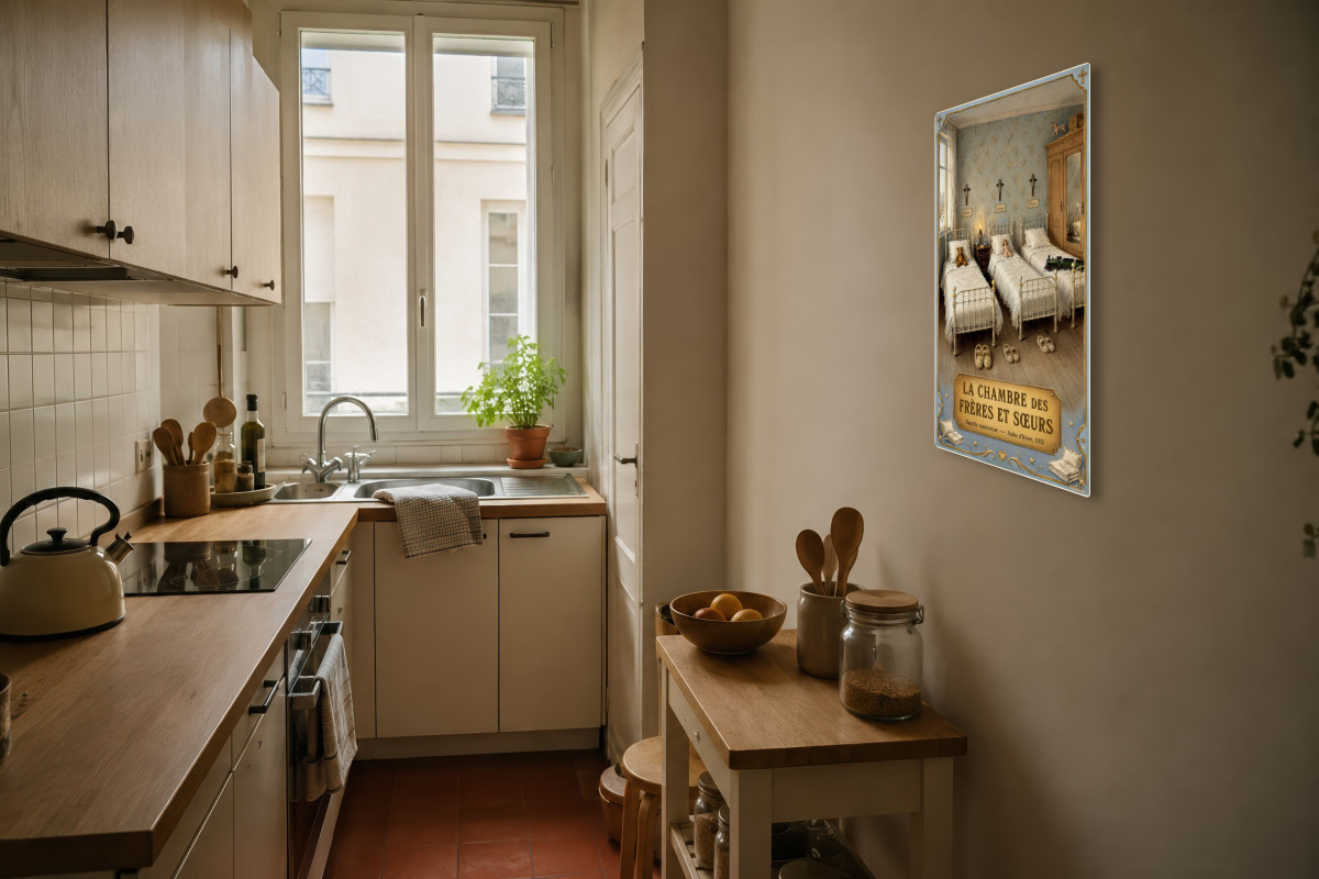 V04-04, Affiche vintage enfance - La Chambre des Frères et Sœurs