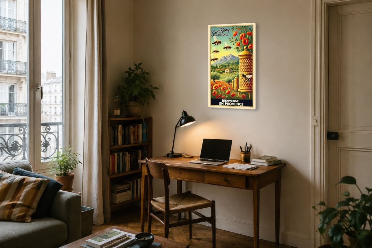 V04-10, Affiche vintage Provence - Les Trésors du Rucher Provençal