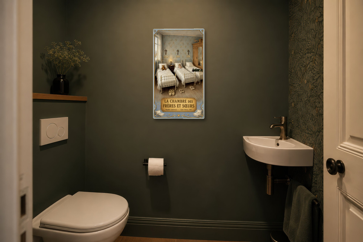 V04-13, Affiche vintage enfance - La Chambre des Frères et Sœurs