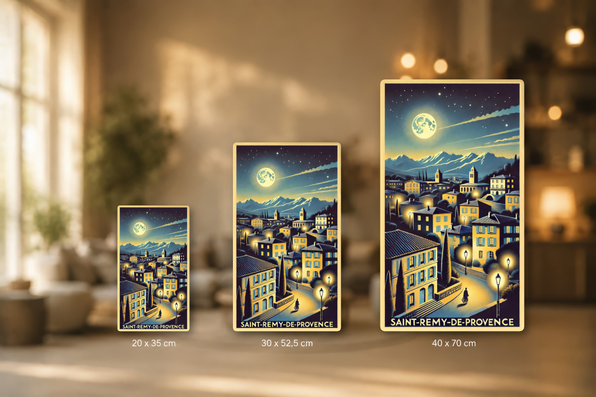 Plaques — décors mêlés #1 — Saint-Rémy-de-Provence : Clair de Lune sur la Vieille Ville