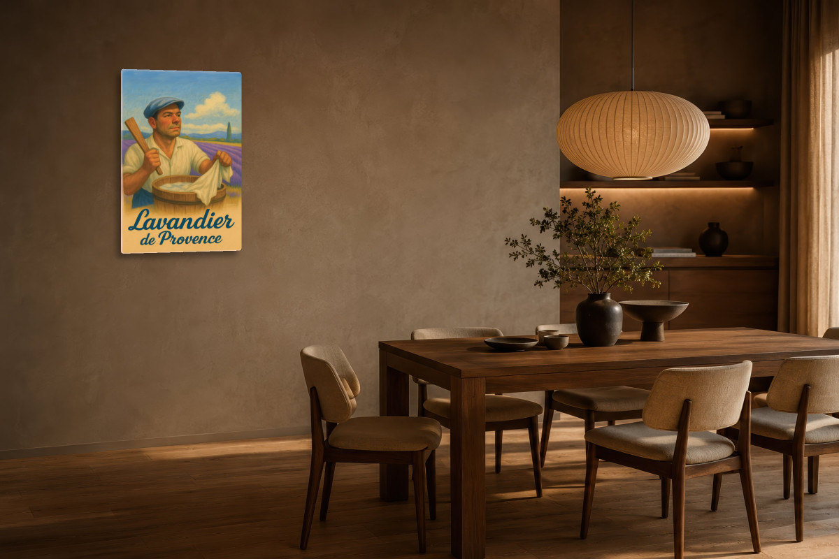 V03-10, Affiche vintage métiers anciens - Lavandier de Provence