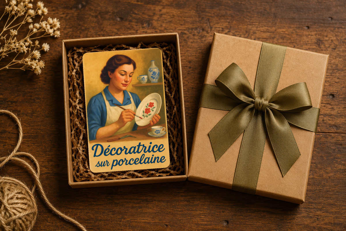 Mockup magnet 01 — Magnet Décoratrice sur porcelaine