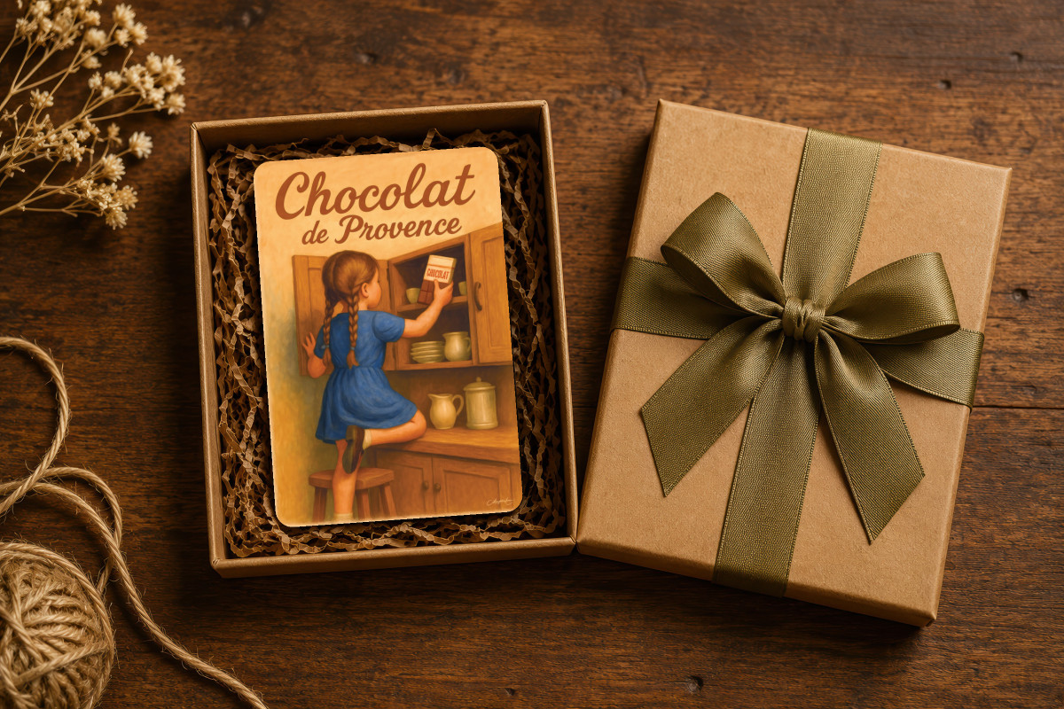 Mockup magnet 01 — Magnet Chocolat de Provence – L’envie gourmande