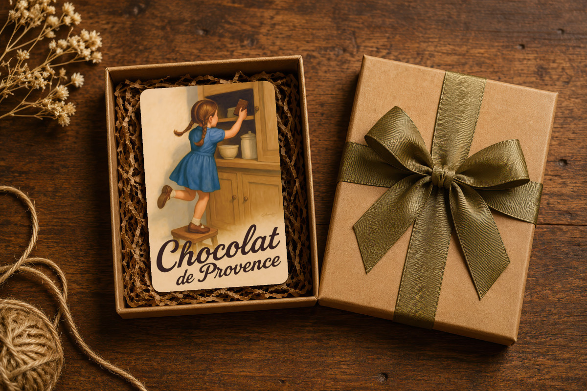 Mockup magnet 01 — Magnet Chocolat de Provence – Le trésor du placard