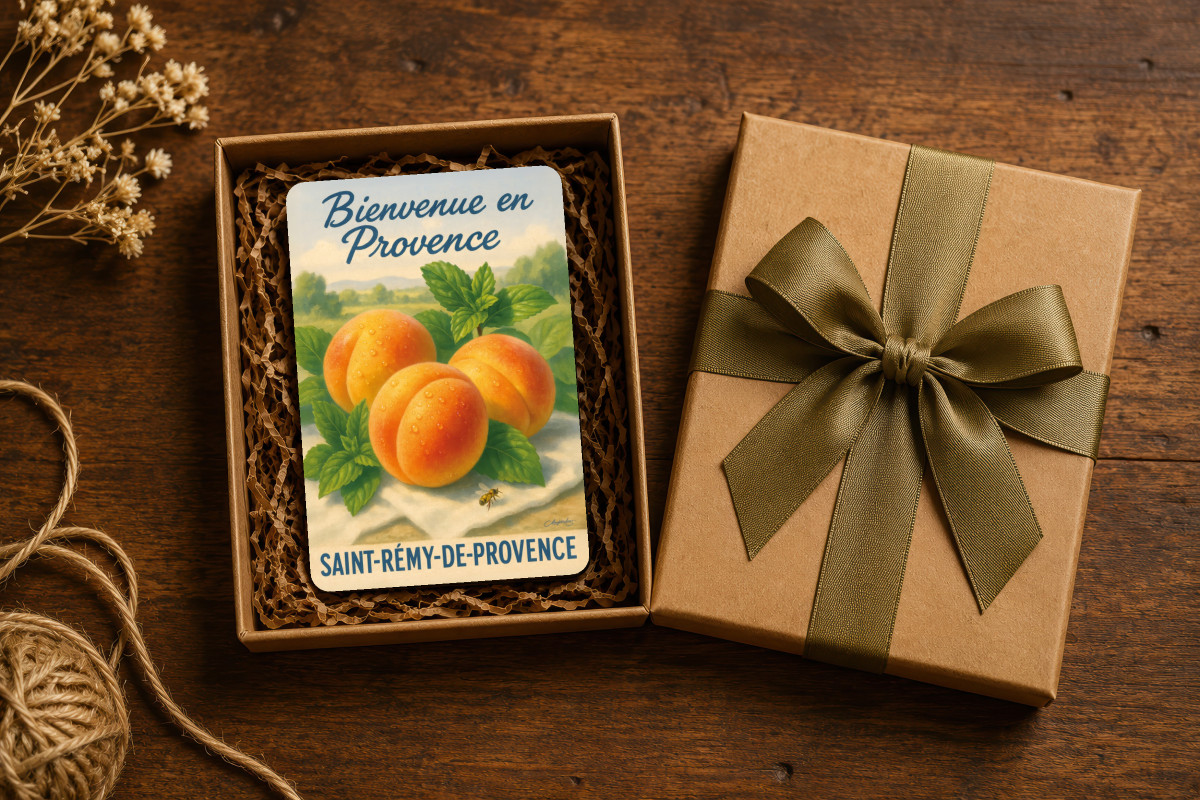 Mockup magnet 01 — Magnet Chaleur d’été – Abricot au parfum du Sud