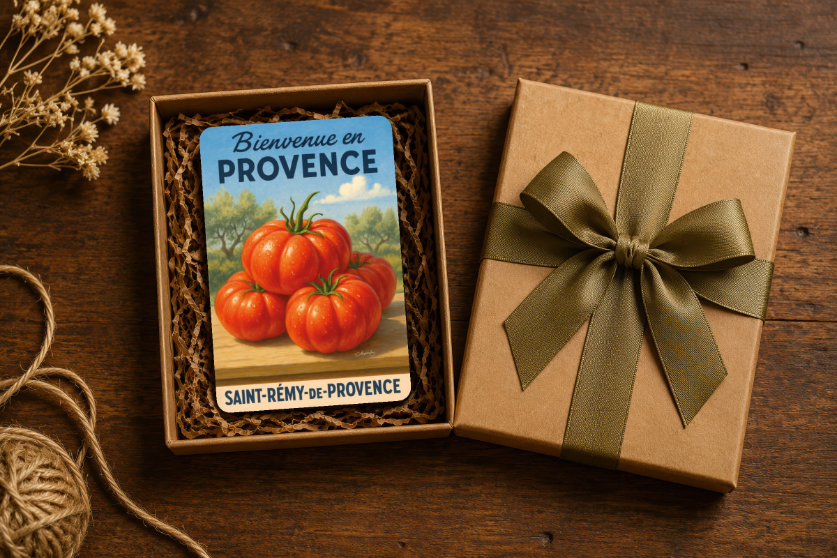 Mockup magnet 01 — Magnet Trésor d’été – Tomate de Provence