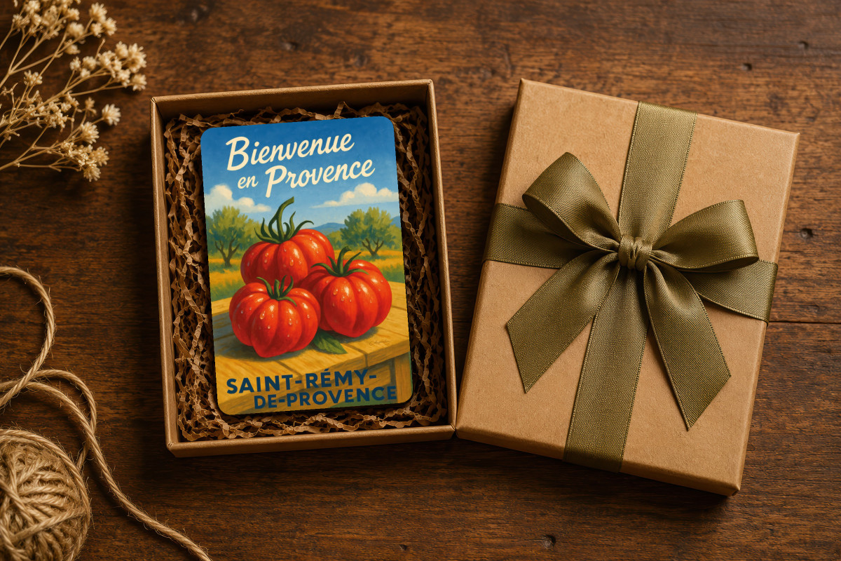 Mockup magnet 01 — Magnet Tomates de Provence – Rouge et Saveur