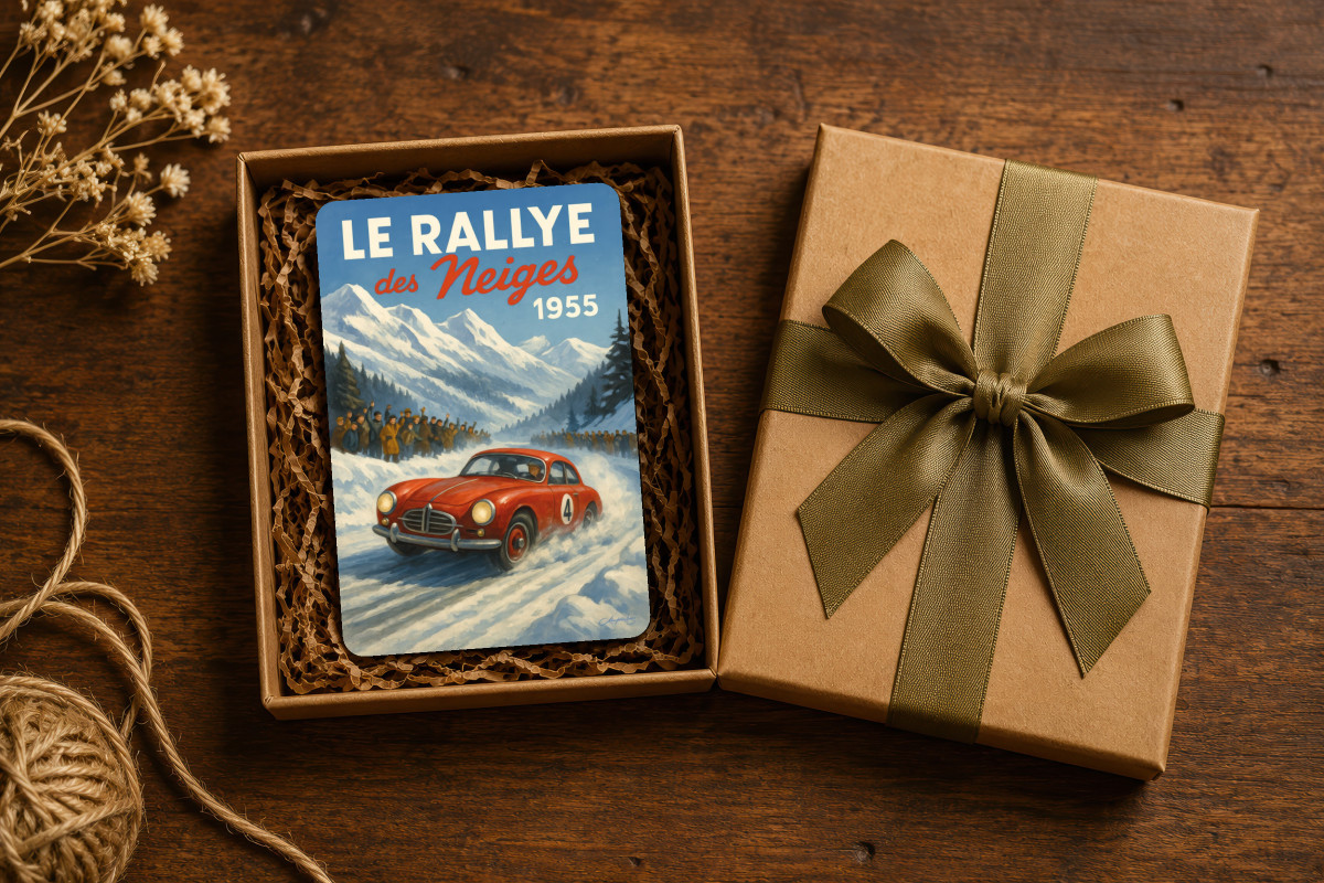 Mockup magnet 01 — Magnet Le Rallye des neiges 1955