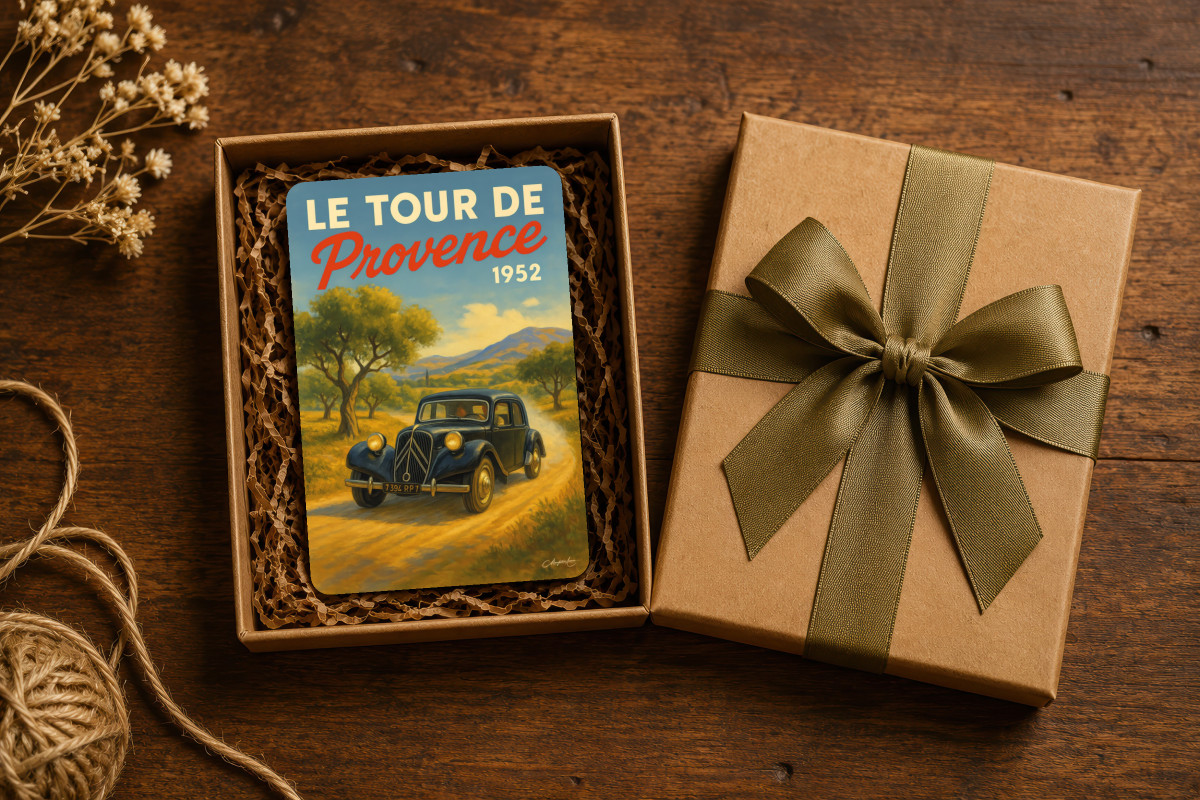 Mockup magnet 01 — Magnet Le Tour de Provence 1952