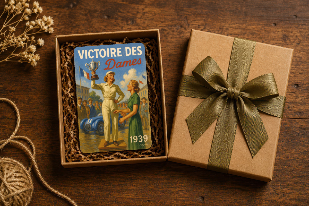 Mockup magnet 01 — Magnet Championne en Blanc – 1939