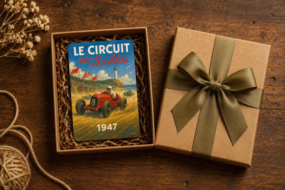 Mockup magnet 01 — Magnet Le Circuit des Sables 1947